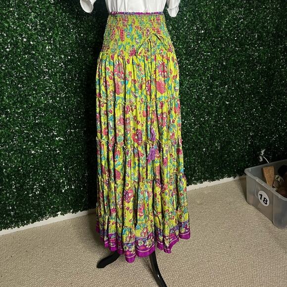 *NWT Women’s Boho Zury Indian Tropic Long Skirt with Elastic Waist – One Size - Picture 3 of 9